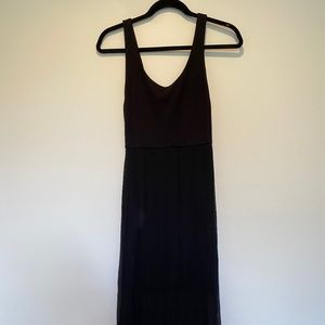 Alice + Olivia Black Dress w/ Sheer Overlay, Size Small